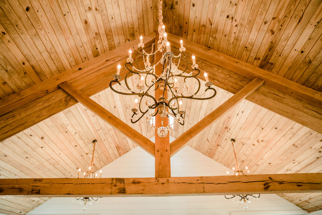 The beautiful ceiling of a luxurious Virginia wedding venue.